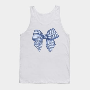 Coquette Navy Blue Bow Tank Top